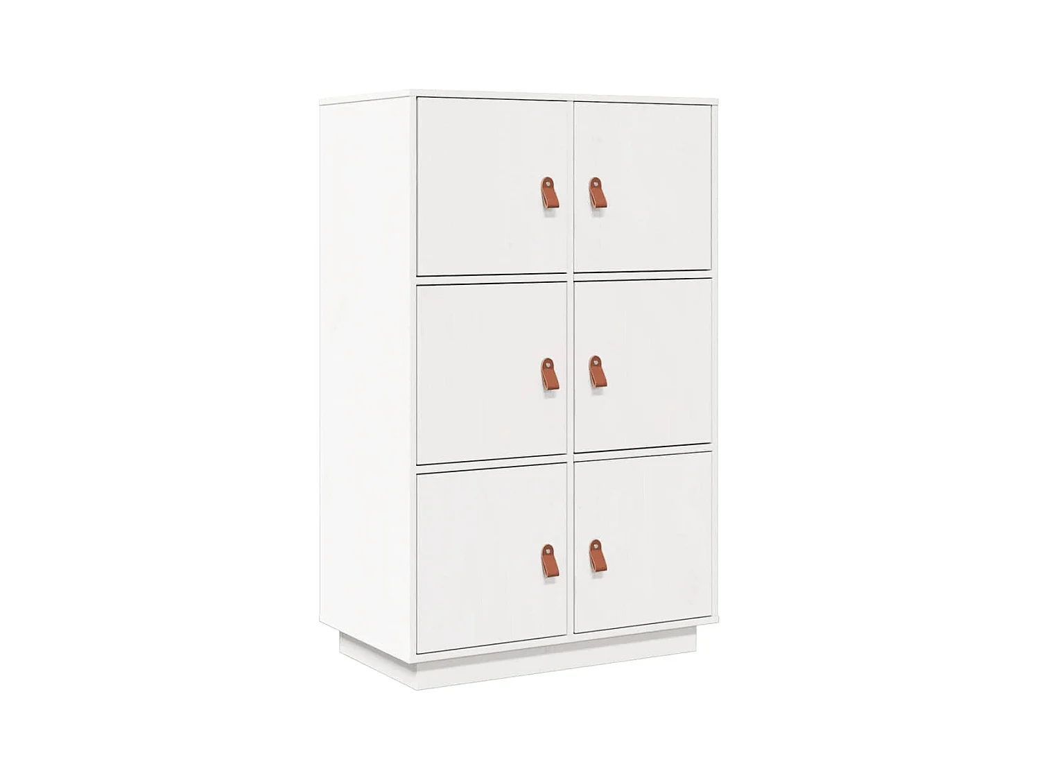 Buffet haut Blanc 67x40x108,5 cm Bois massif de pin