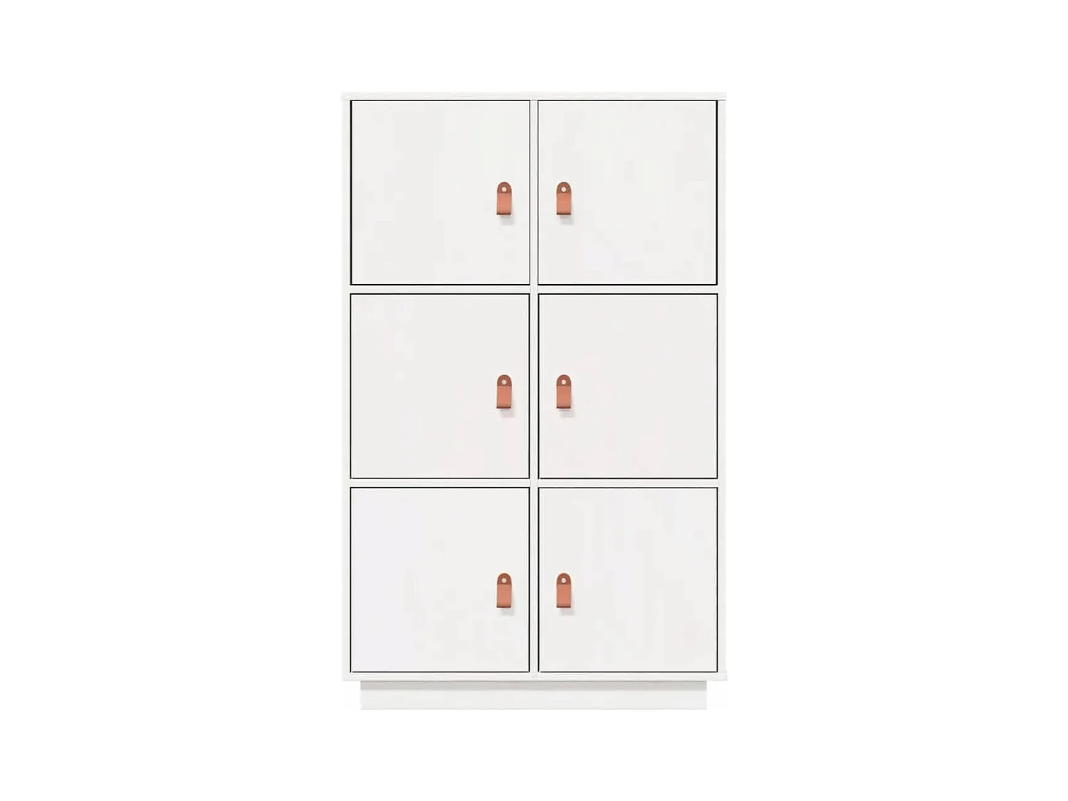 Buffet haut Blanc 67x40x108,5 cm Bois massif de pin