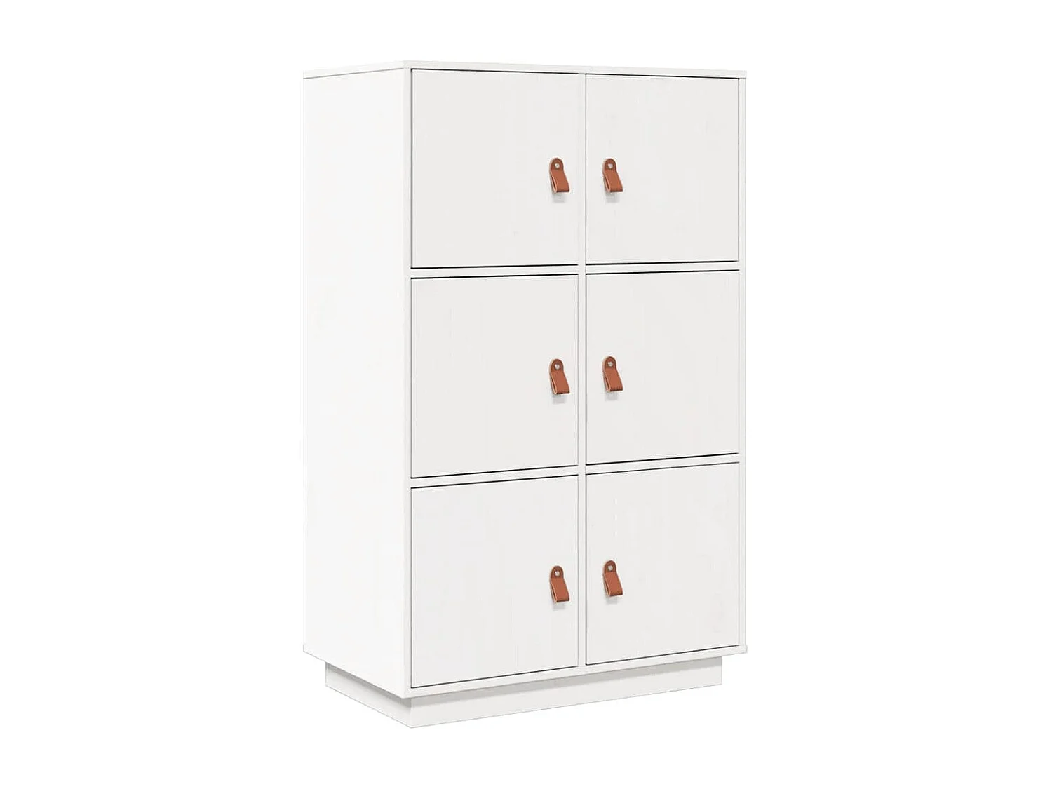 Buffet haut Blanc 67x40x108,5 cm Bois massif de pin