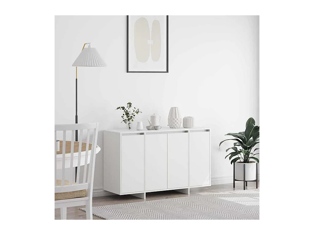 Aparador Blanco Madera de Ingeniería Blanca 120 x 41 x 75 cm