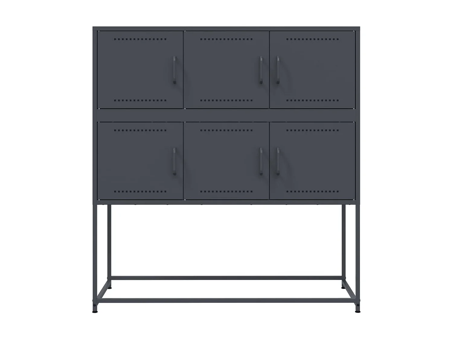 Buffet anthracite 100,5x39x107 cm acier