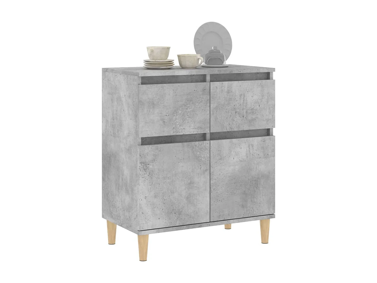 Credenza grigio cemento 60x35x70 cm in legno ingegnerizzato