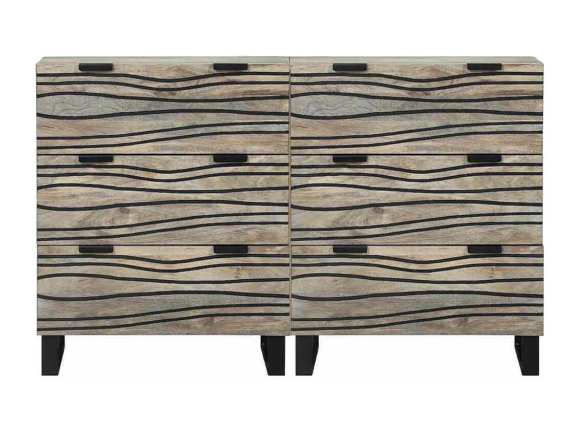 Aparadores con cajón Otros con almacenaje 2 uds Blanco 60 x 33,5 x 75 cm