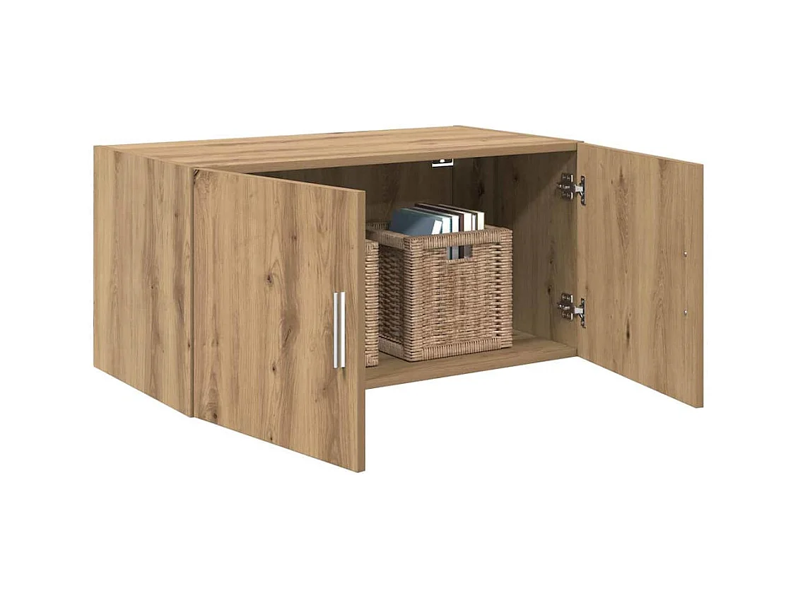 Meuble mural Montage mural avec porte chêne artisanal 80 x 42.5 x 40 cm