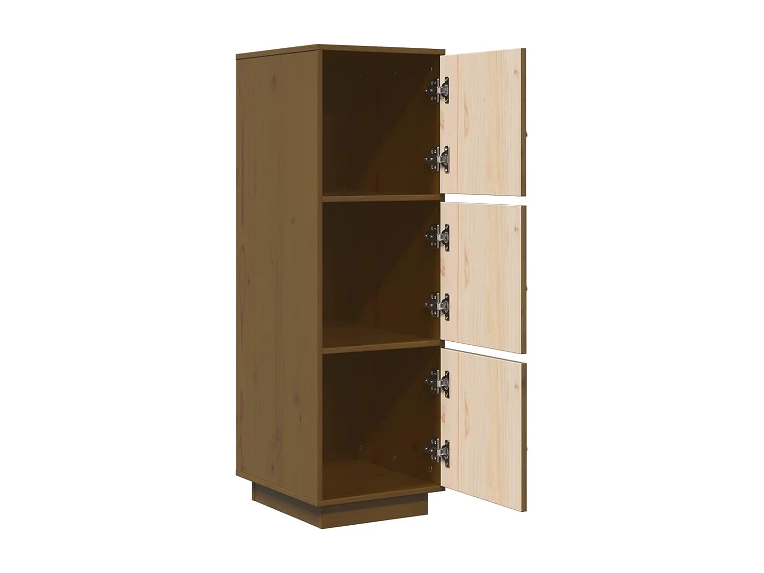 Buffet haut Marron miel 34x40x108,5 cm Bois massif de pin