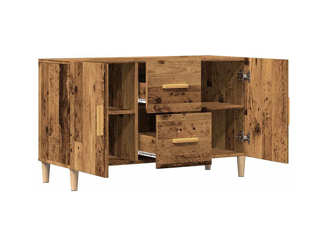 Buffet vieux bois 100x36x60 cm bois d'ingénierie