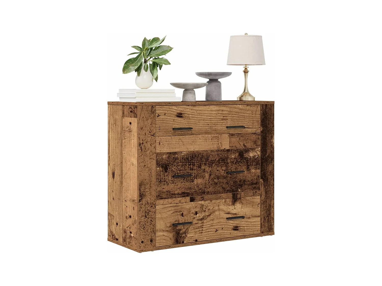 Buffet vieux bois 80x33x70 cm bois d'ingénierie