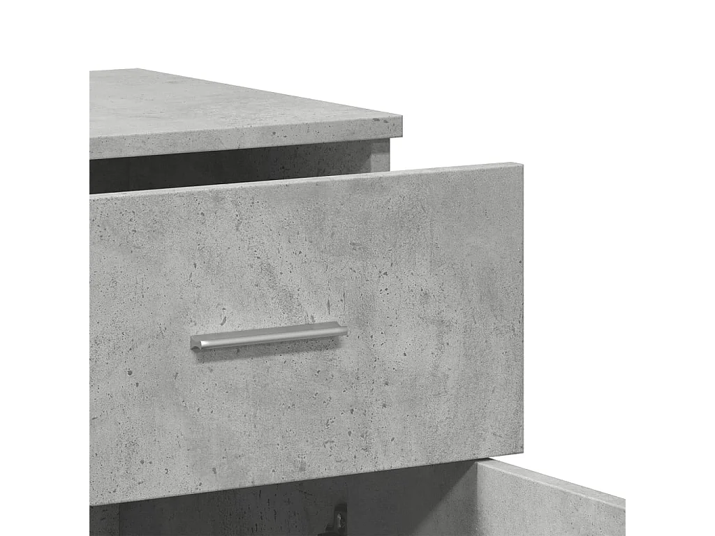 Buffet gris béton 79x38x80 cm bois d'ingénierie