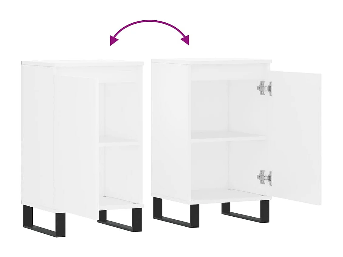 Buffet blanc 40x35x70 cm bois d’ingénierie