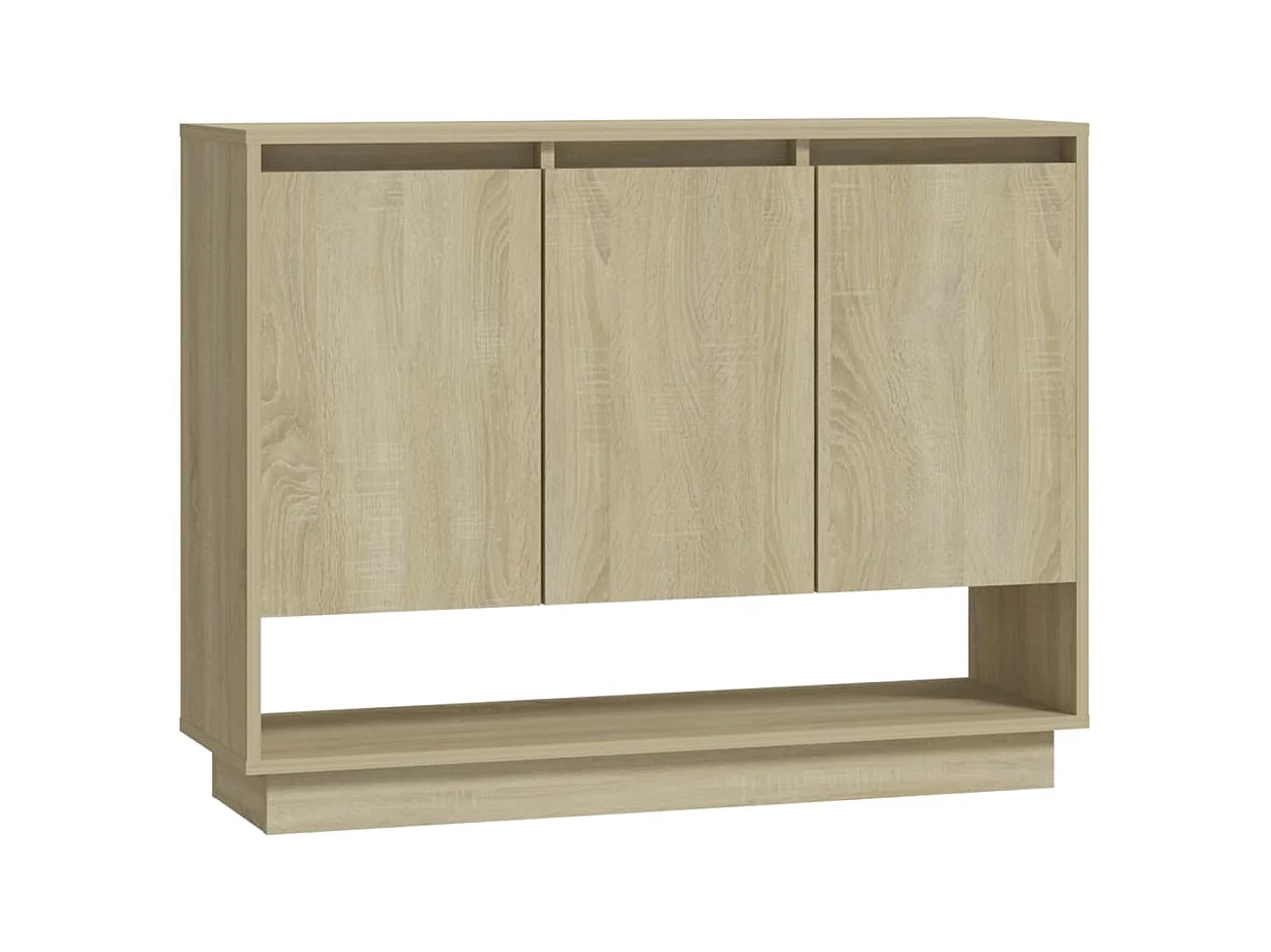 Sideboard aus Sonoma-Eiche, 97 x 31 x 75 cm, Holzwerkstoff