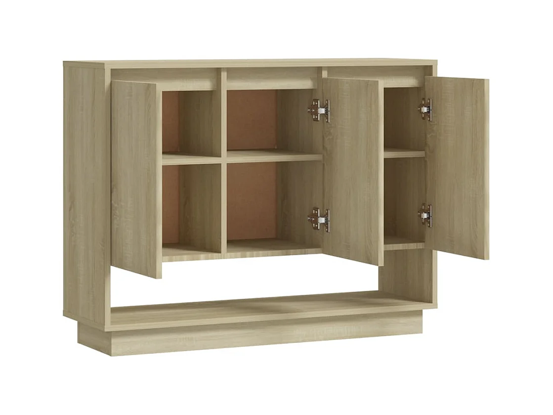 Sideboard aus Sonoma-Eiche, 97 x 31 x 75 cm, Holzwerkstoff