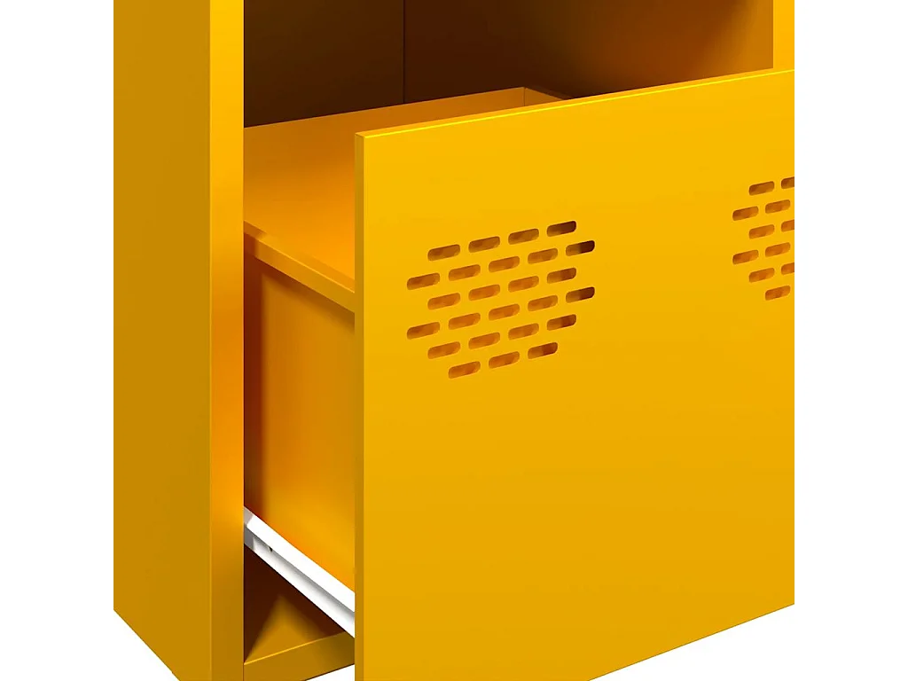 Buffet haut jaune moutarde 39x35x103,5 cm acier