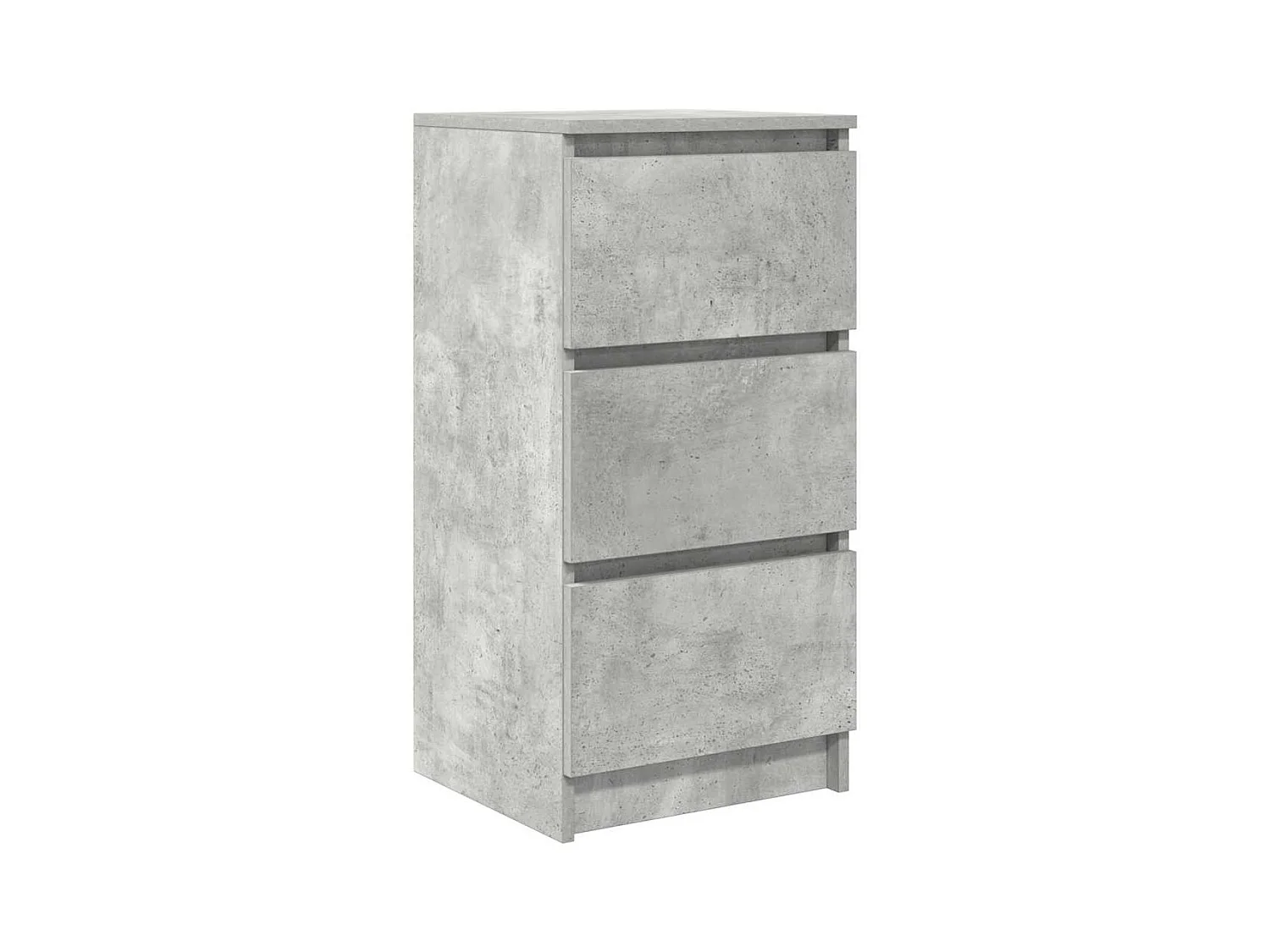 Buffet gris béton 37,5x35x76 cm bois d'ingénierie