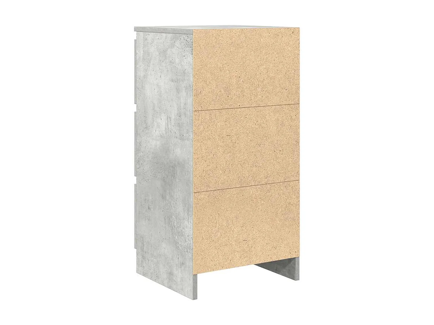 Buffet gris béton 37,5x35x76 cm bois d'ingénierie