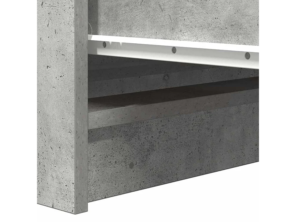Buffet gris béton 37,5x35x76 cm bois d'ingénierie