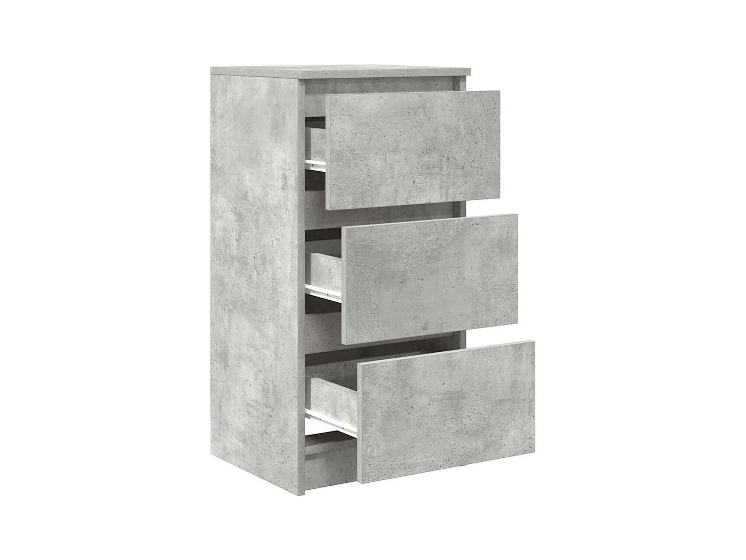 Buffet gris béton 37,5x35x76 cm bois d'ingénierie