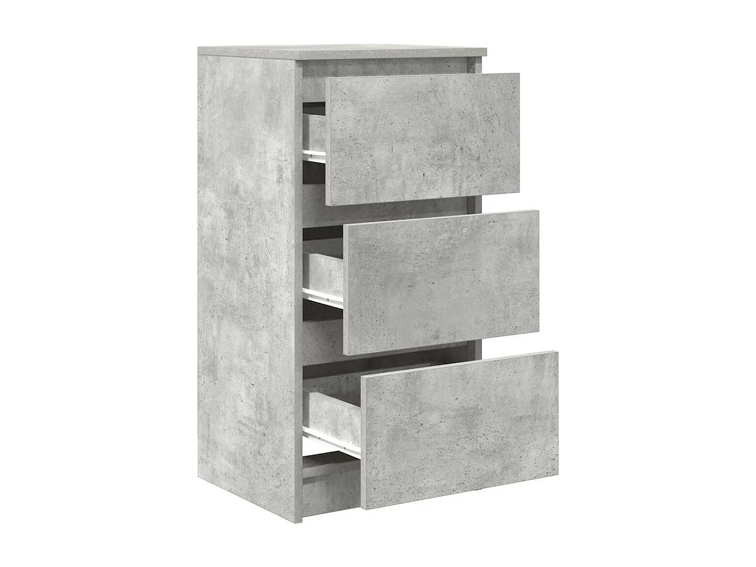 Buffet gris béton 37,5x35x76 cm bois d'ingénierie