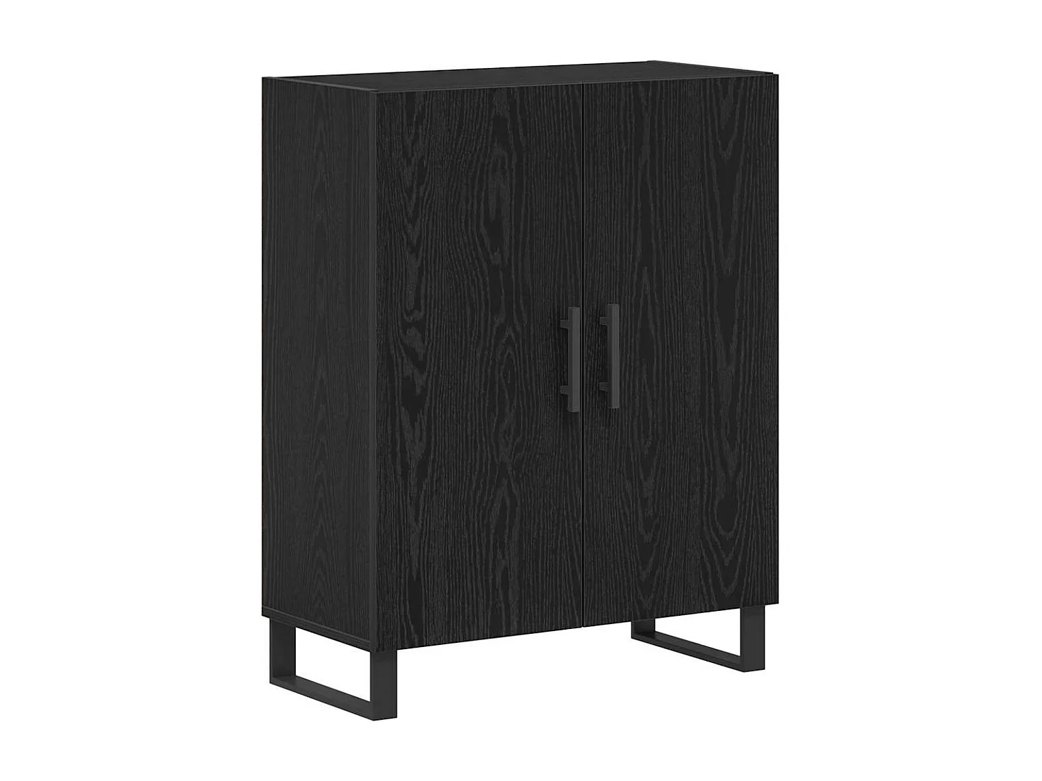 Buffet en chêne noir 69.5x34x180 cm en bois d'ingénierie