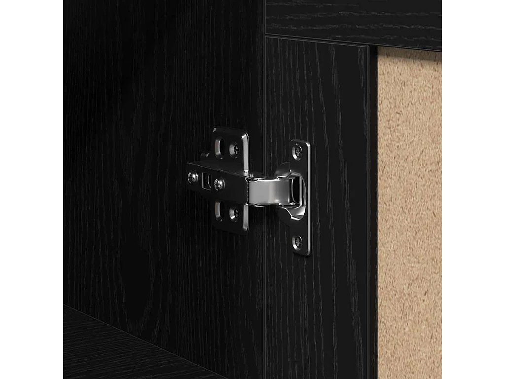 Buffet en chêne noir 69.5x34x180 cm en bois d'ingénierie