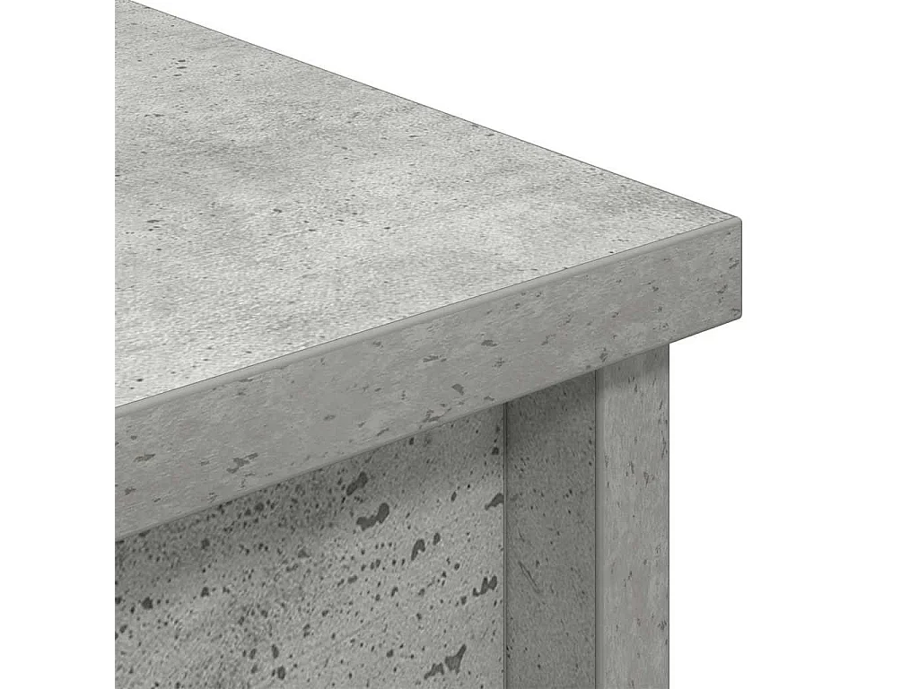 Buffet haut gris béton 50x35x180 cm bois d'ingénierie