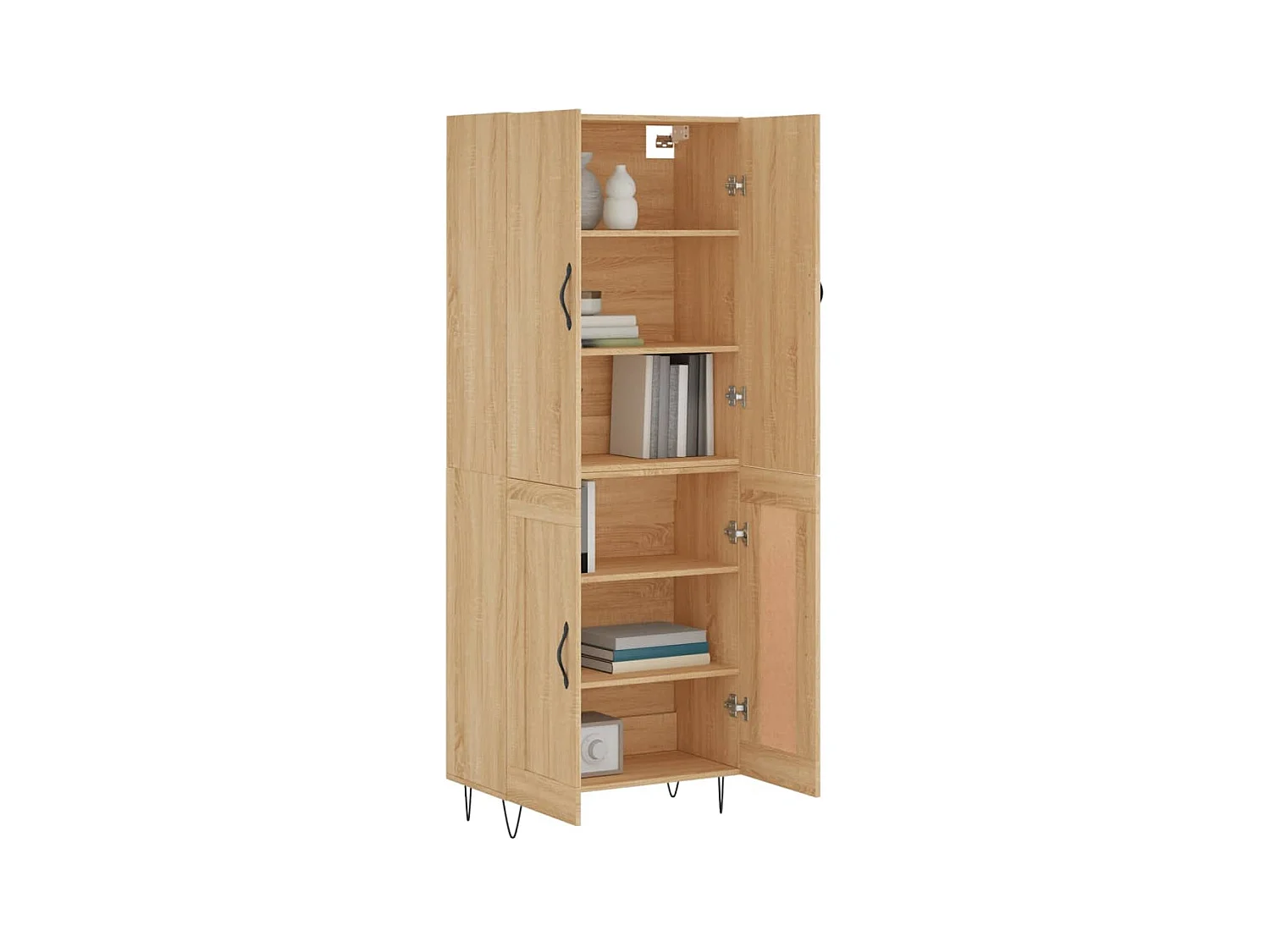 Hoog dressoir Sonoma eiken 69,5x34x180 cm Technisch hout