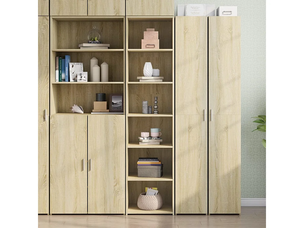 Hohes Sideboard Sonoma Eiche 45x41x185 cm Holzwerkstoff