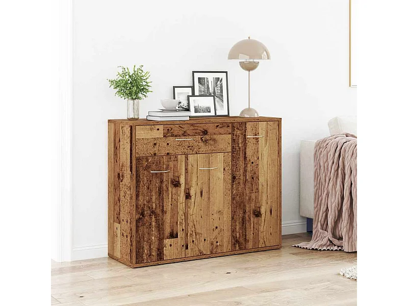 Buffet vieux bois 88x30x70 cm bois d'ingénierie