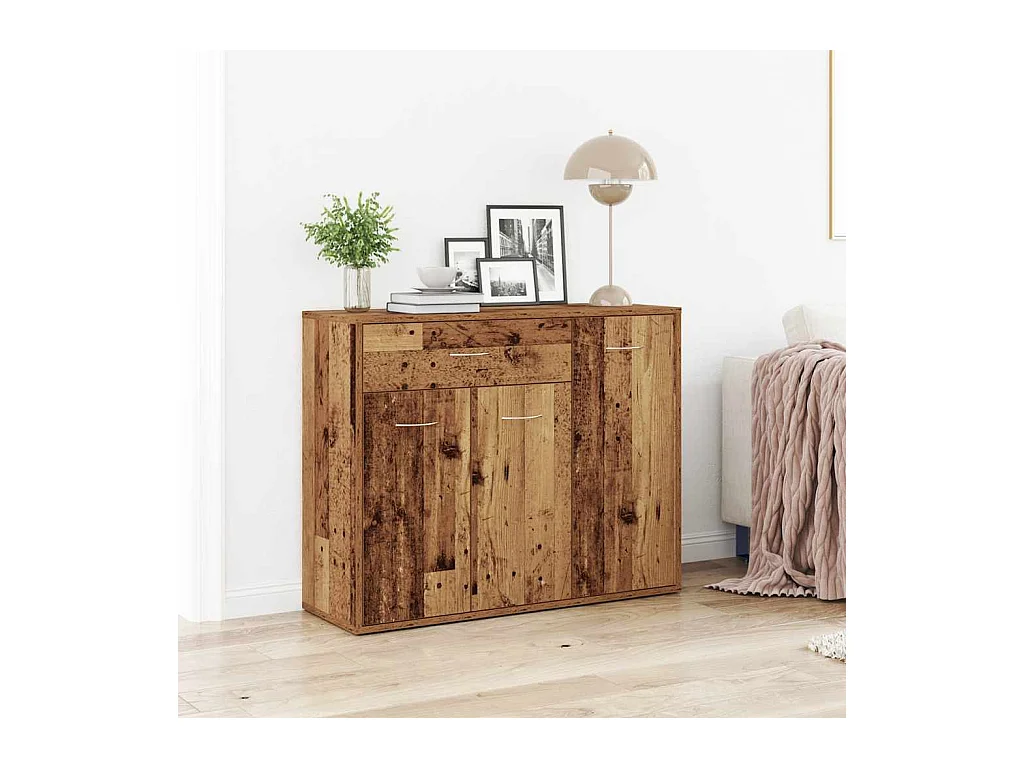 Buffet vieux bois 88x30x70 cm bois d'ingénierie