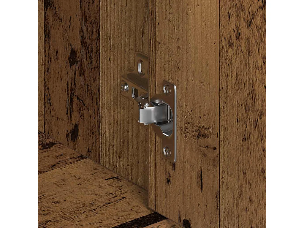 Oud houten dressoir 88x30x70 cm bewerkt hout