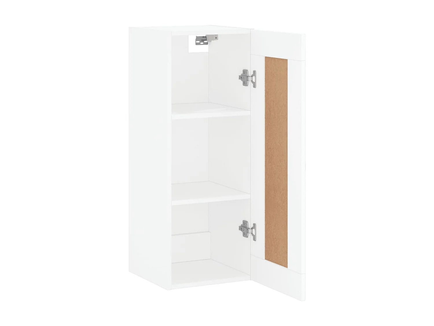 Mobiletto da parete bianco 34,5x34x90 cm in legno ingegnerizzato