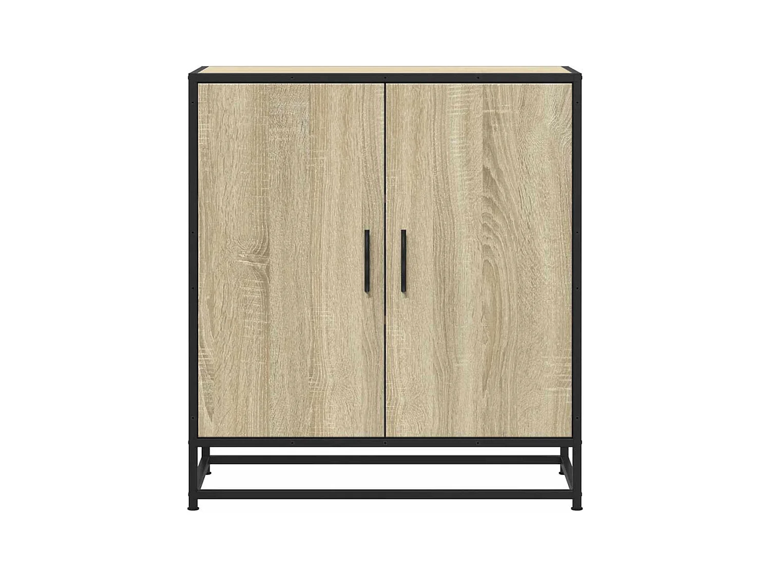 Buffet chêne sonoma 68x35x76 cm bois d'ingénierie et métal