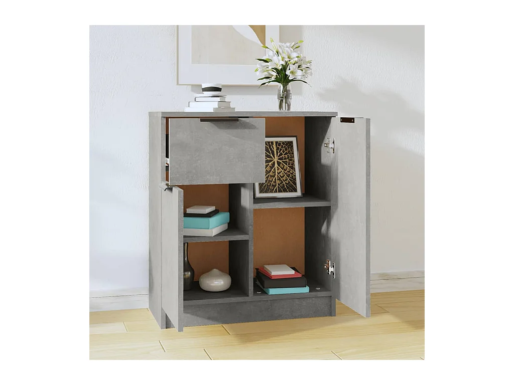 Credenza grigio cemento 60x30x70 cm in legno ingegnerizzato