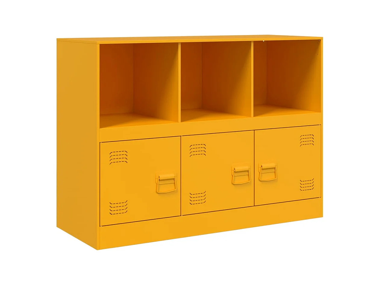 Buffet jaune moutarde 99x39x73 cm acier