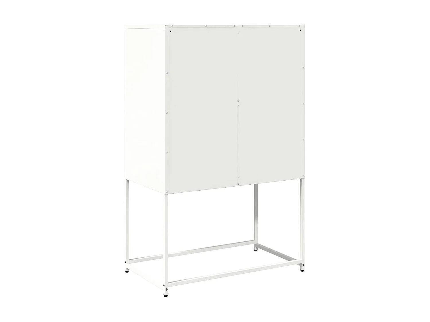 Buffet haut blanc 68x39x107 cm acier