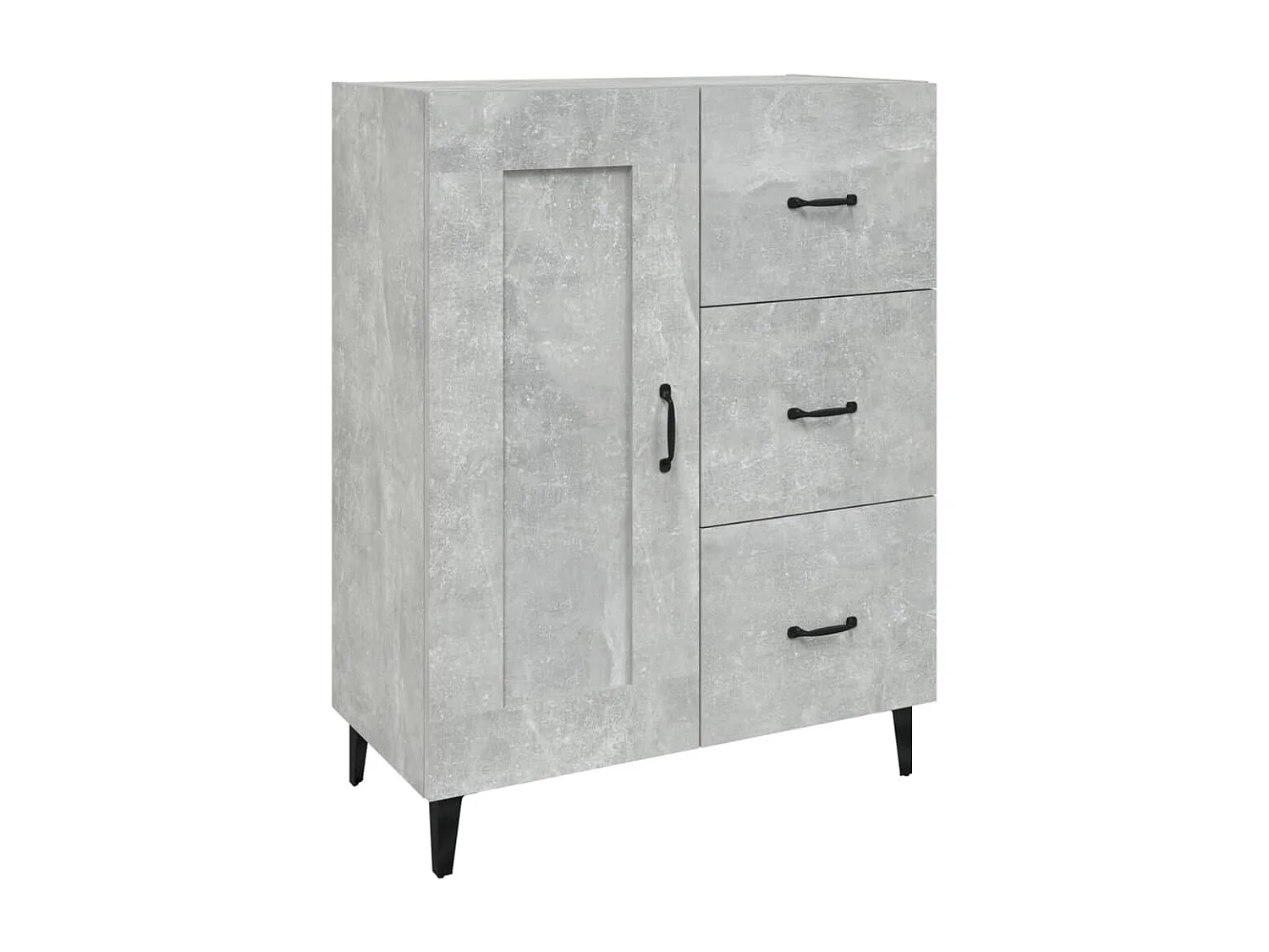 Credenza grigio cemento 69,5x34x90 cm in legno ingegnerizzato