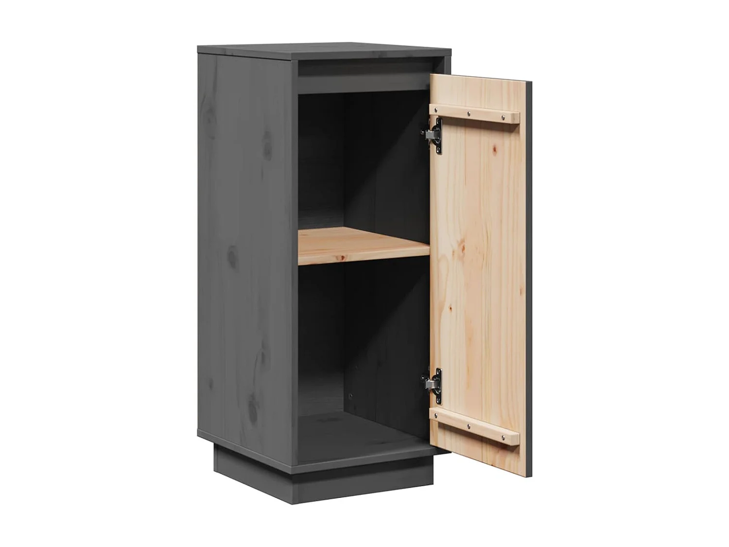 Buffets 2 pcs Gris 31,5x34x75 cm Bois massif de pin