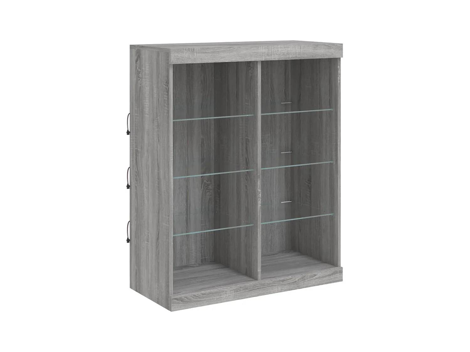 Buffet avec lumières LED sonoma gris 81x37x100 cm