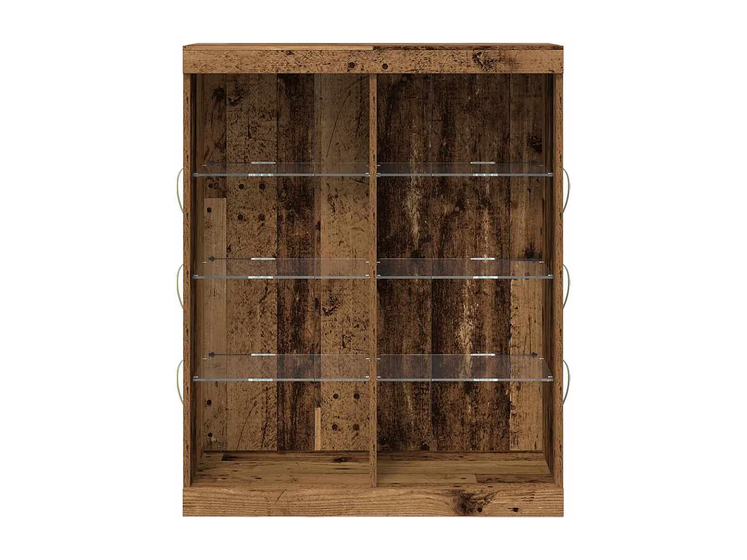 Buffet avec éclairage LED en vieux bois 41x37x100 cm