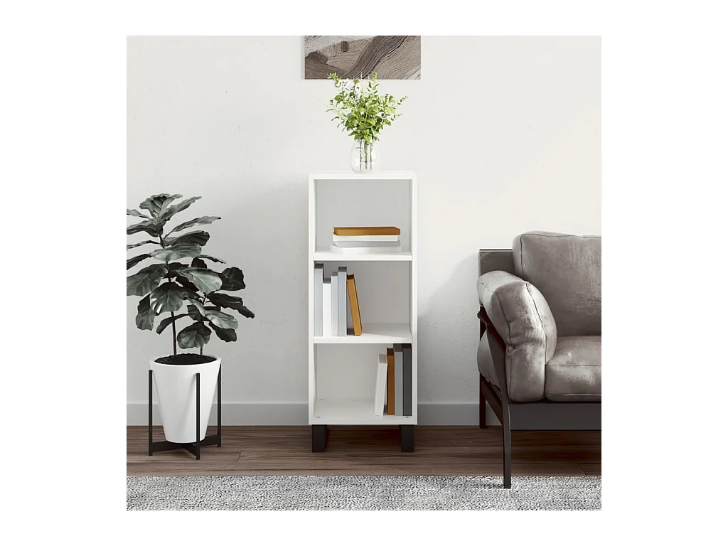 Aparador blanco 34,5x32,5x90 cm madera contrachapada