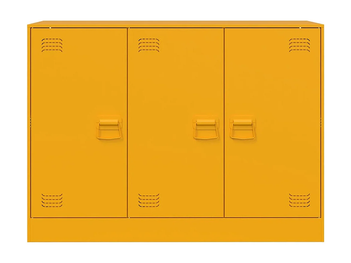 Credenza giallo senape 99x39x73 cm acciaio
