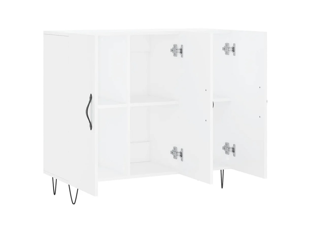 Buffet blanc 90x34x80 cm bois d'ingénierie