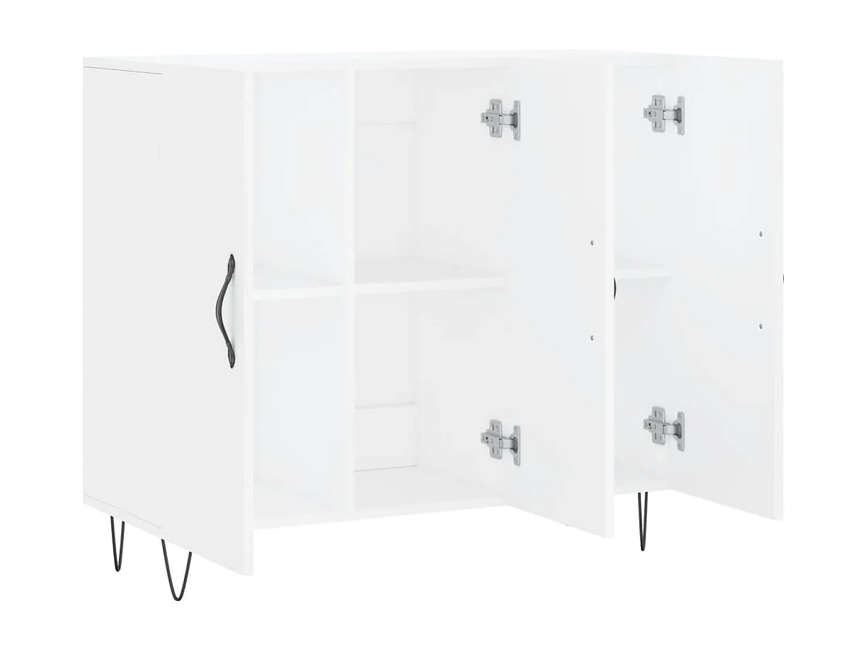 Buffet blanc 90x34x80 cm bois d'ingénierie