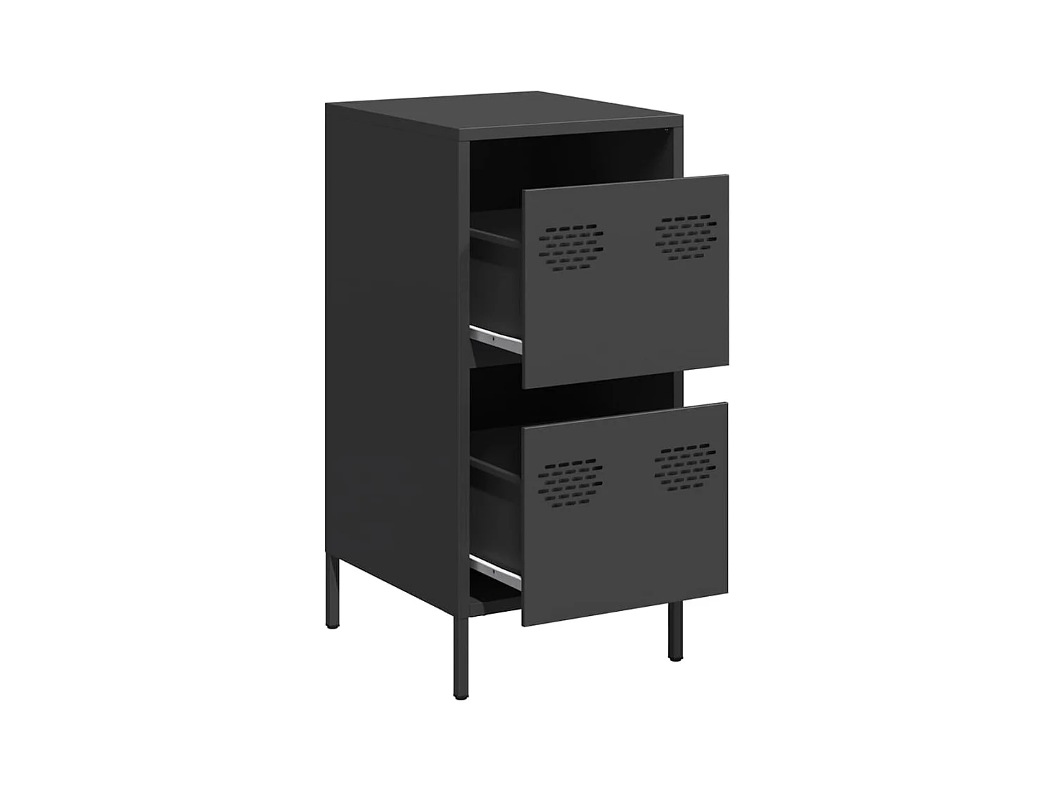 Buffet noir 35x39x73,5 cm acier laminé à froid