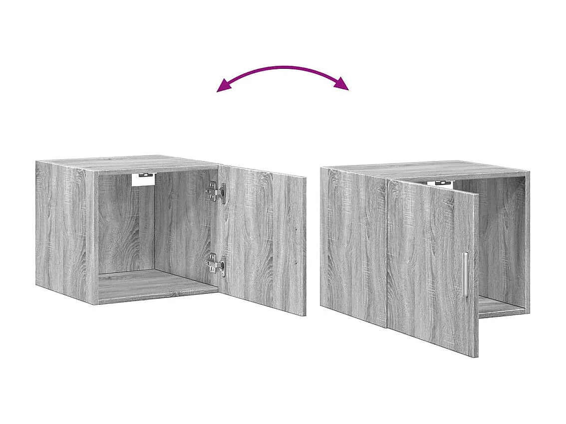 Armoire murale sonoma gris 45x42,5x40 cm bois d'ingénierie