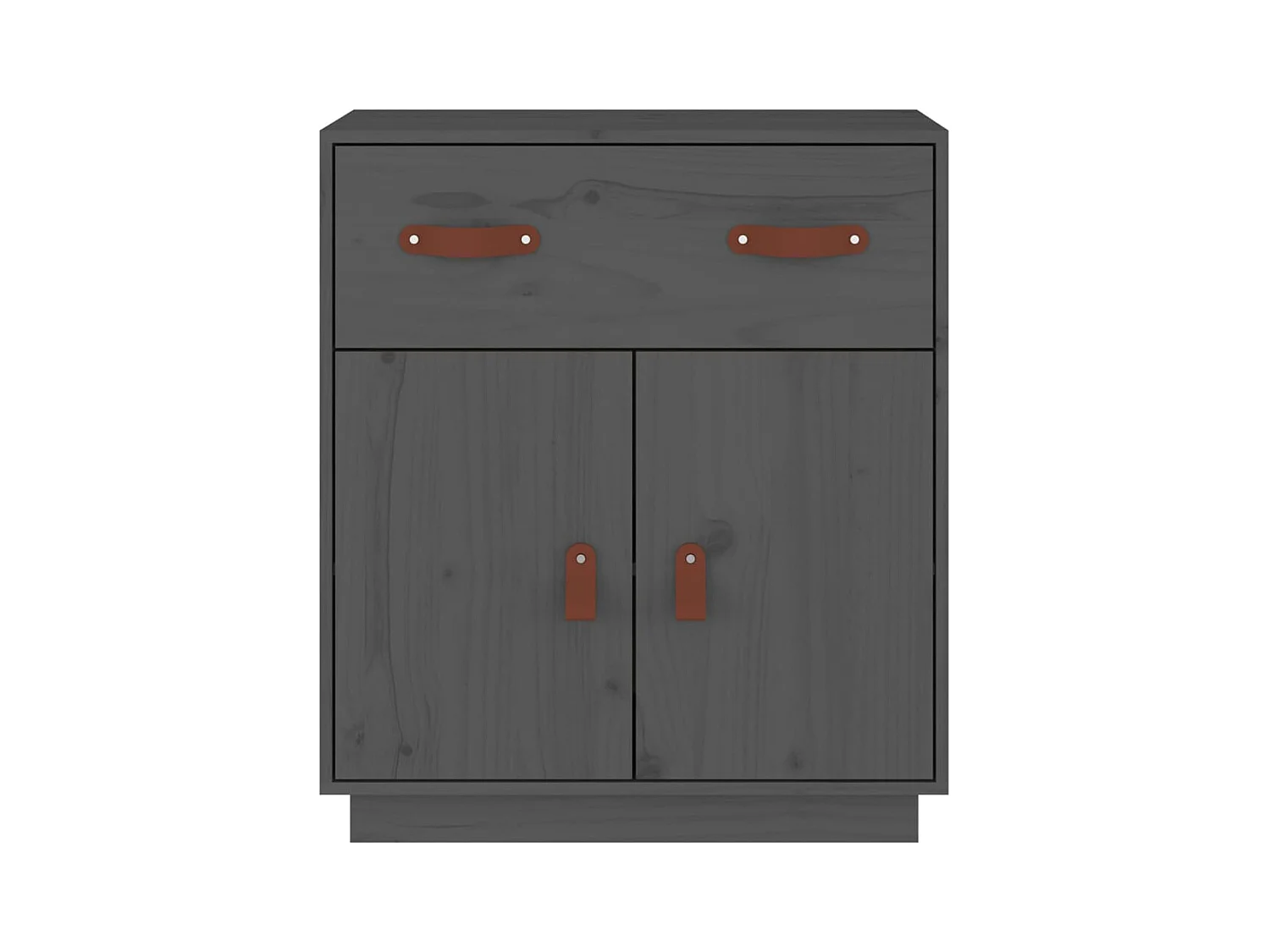 Buffet Gris 65,5x40x75 cm Bois massif de pin