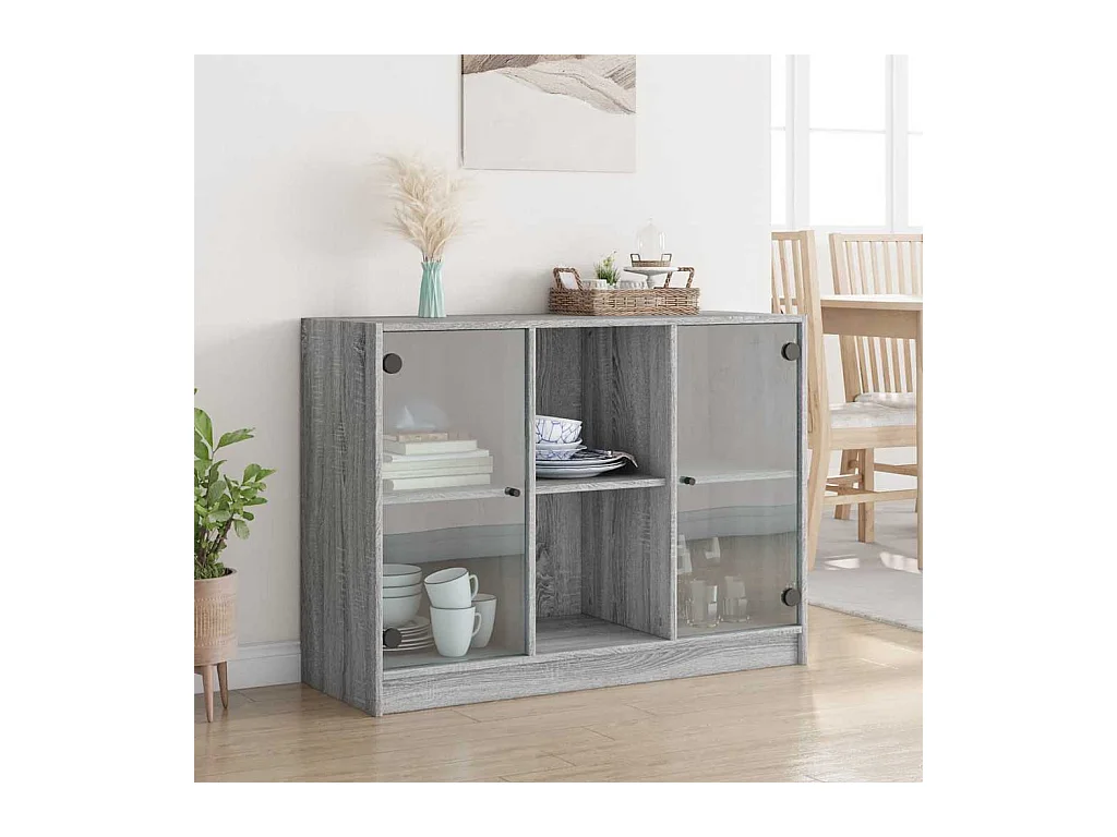 Buffet sonoma gris 102x37x75,5 cm bois d'ingénierie