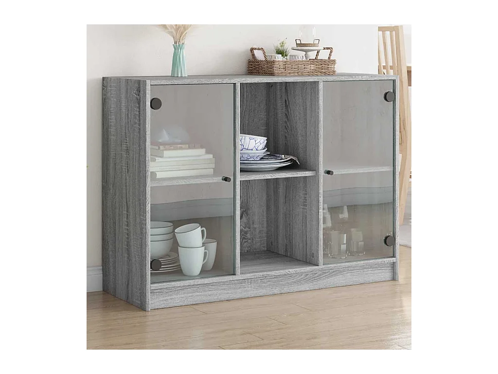 Buffet sonoma gris 102x37x75,5 cm bois d'ingénierie