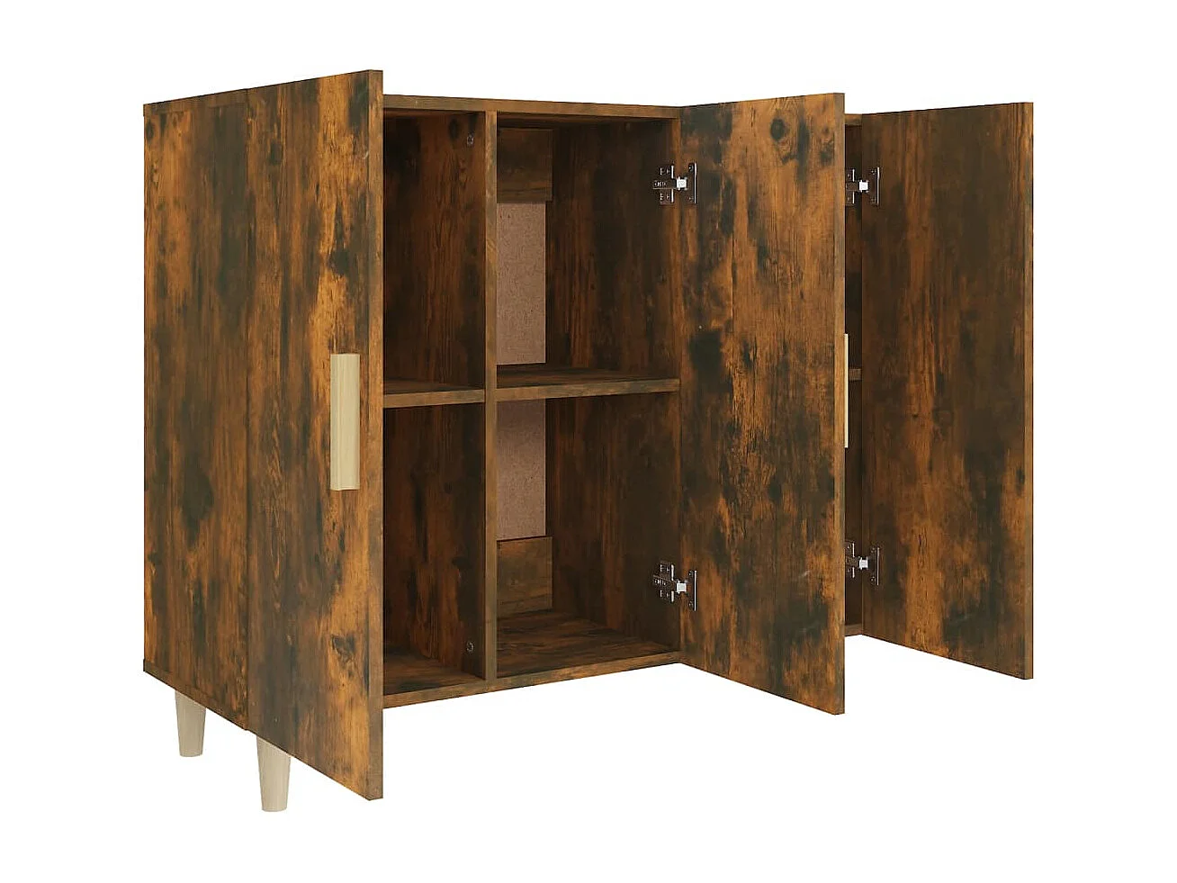 Gerookt eikenhouten dressoir 90x34x80 cm bewerkt hout