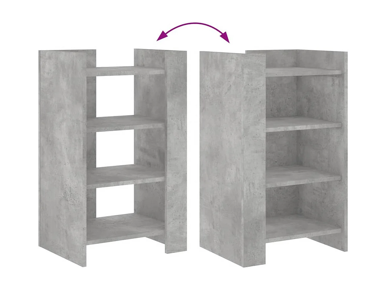 Buffet gris béton 45x35x75 cm Bois d'ingénierie