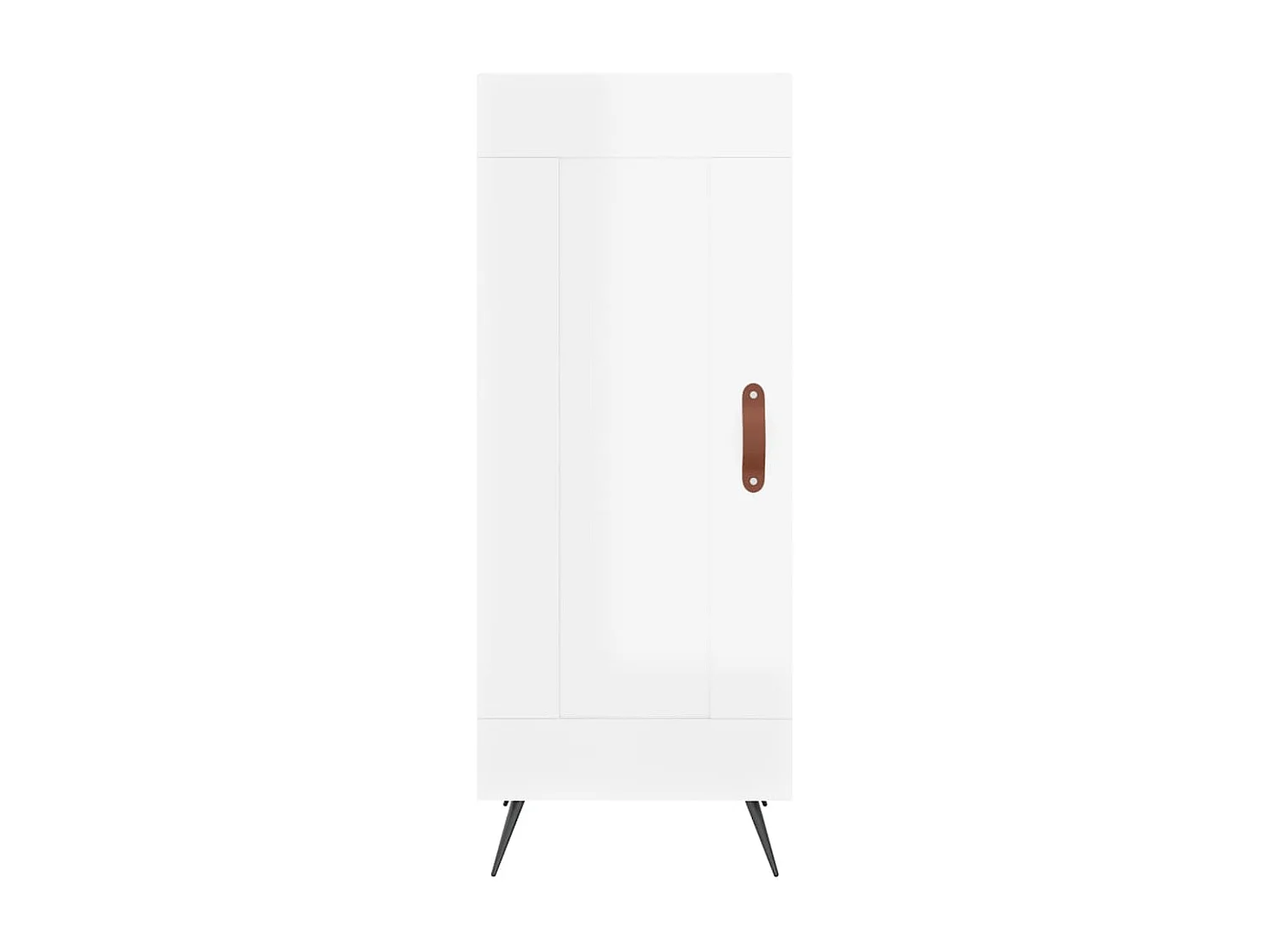 Credenza alta Bianco lucido 34,5x34x180 cm Legno composito